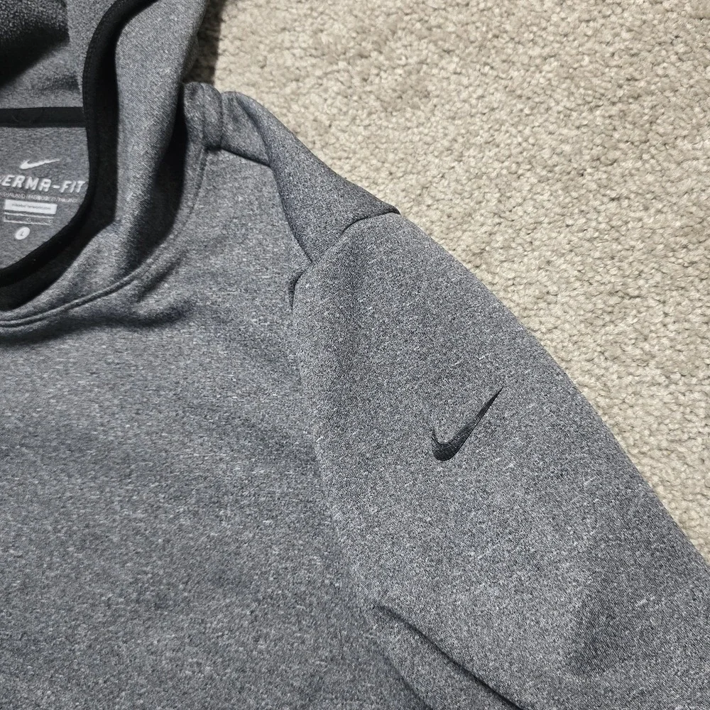 Nike Therma-FIT Womens Large Hoodie & Sweatpants Set Heathered Gray